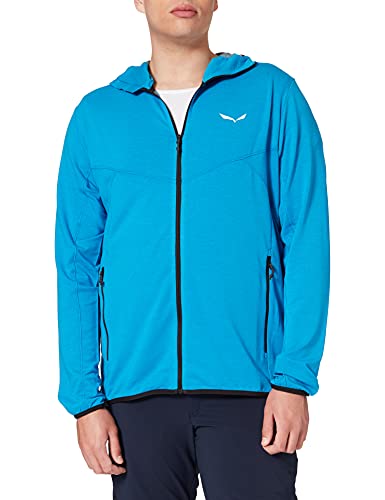 SALEWA Light Micro PL M FZ HDY Polo Sweater, Blue, Normale Mens