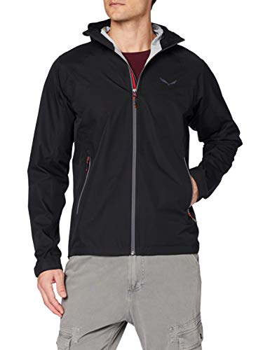 SALEWA Puez (Aqua 3) PTX M Jkt Chaqueta, Hombres, Negro (Black out / 0730), 46/S