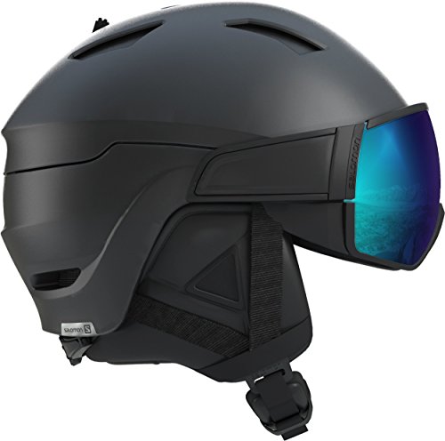 SALOMON Driver s Casco de esquí y Snowboard con Visor para Hombre, Solution OTG, Compatibles con Gafas de Vista, Interior de Espuma EPS 4D, Circunferencia: 56-59 cm, Negro, Talla M