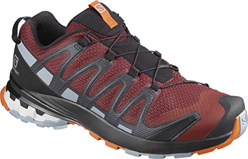 Salomon XA Pro 3D V8, Zapatillas De Trail Running Y Sanderismo Versión Màs Ligera Hombre, Color: Rojo (Madder Brown/Ebony/Quarry), 42 EU