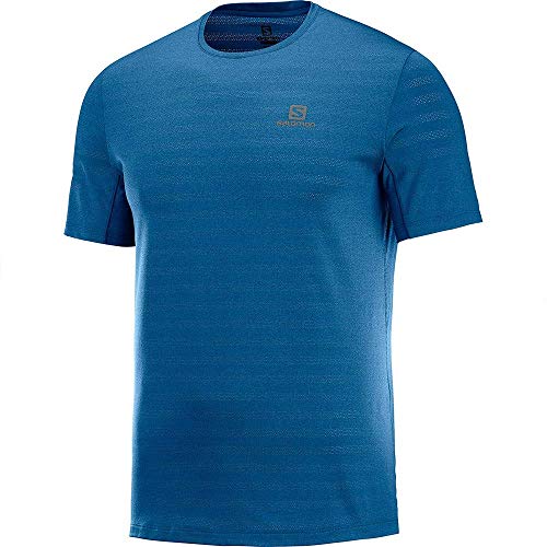 Salomon XA tee M Camiseta Deportiva de Manga Corta, Mezcla de sintéticos, Hombre, Azul (Poseidon)