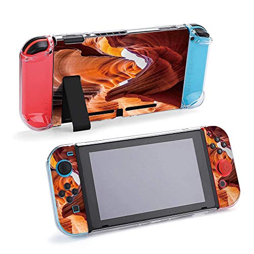 Sandstone in The Famous Antelope Canyon - Funda protectora compatible con Nintendo Switch Soft Slim Grip Cover Shell para consola y Joy-Con con protector de pantalla, puños para pulgar Design22269