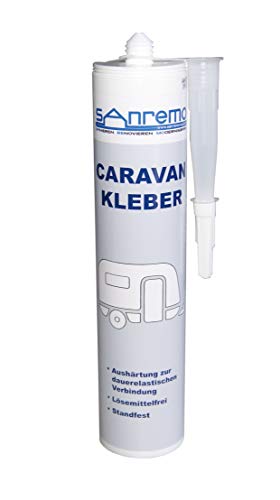 Sanremo 5 unidades de adhesivo para caravanas, 290 ml, color blanco