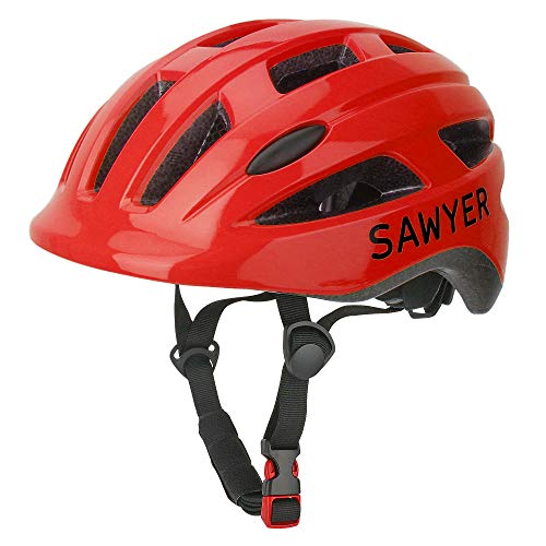 Sawyer - Casco Infantil Ajustable - Niños 2, 3, 4 y 5 Años (Rojo)