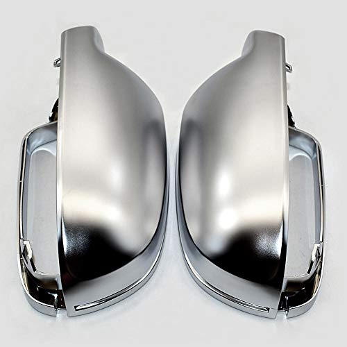 SAXTZDS Cubierta de Espejo Cromado Mate, Tapa de Espejo retrovisor Lateral S Line, para Audi A3 A4 A5 B8.5 B8K 2011-2016