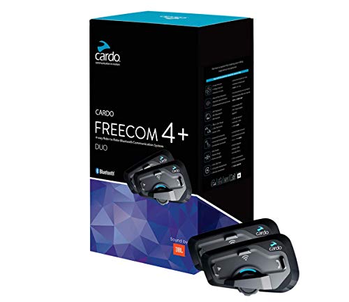 SCALARIDER, Kit Manos Libres Bluetooth, Freecom 4 + Duo, Negro