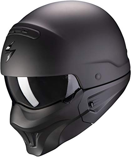 Scorpion Exo Combat EVO Solid Casco Moto, Hombre, Negro Mate, XXL