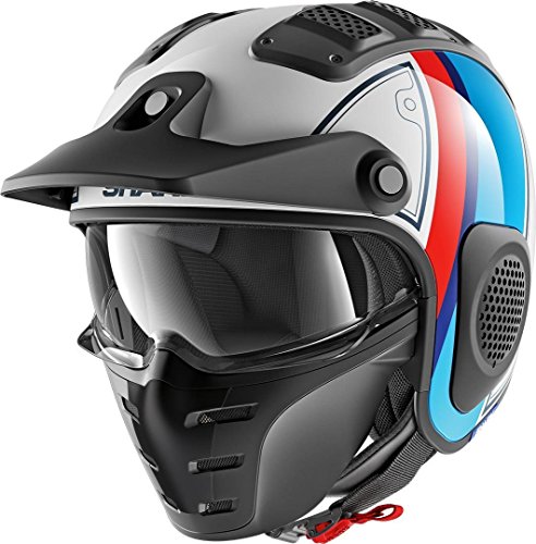 Shark Casco Jet x-drak Terrence azul blanco rojo Wbr talla S