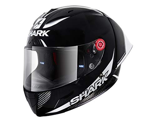 Shark - Casco Race-R Pro GP Blanco 30TH Anniversary Black Carbon Pearl KDP Talla S