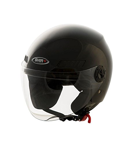 Shiro Casco Jet SH62, GS, negro, tamaño XXL