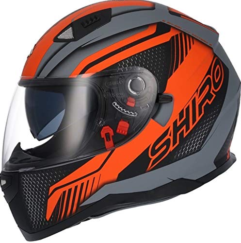 Shiro CASCO SH 881 SV MOTEGI NEGRO Y NARANJA (M)