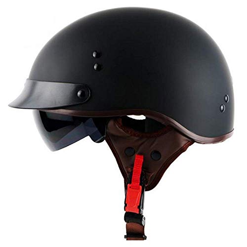 SKINGO Casco Abierto Casco Jet De Bicicleta Medio Casco Casco Abierto Casco Retro Harley Casco De Motocicleta Four Seasons Universal Dot/ECE Cruiser Chopper Skateboard