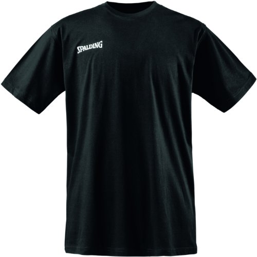 Spalding Promo tee Camiseta Baloncesto, Hombre, Negro, S