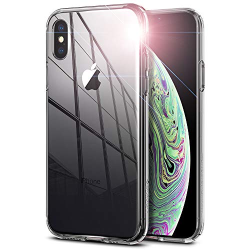 Spigen Funda Quartz Hybrid Compatible con iPhone XS y Compatible con iPhone X - Transparente