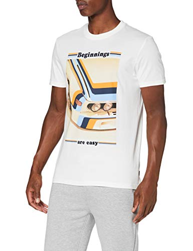 Springfield 3Ip Beginning Car-c/96 Camiseta, Blanco (Ivory 96), S (Tamaño del Fabricante: S) para Hombre