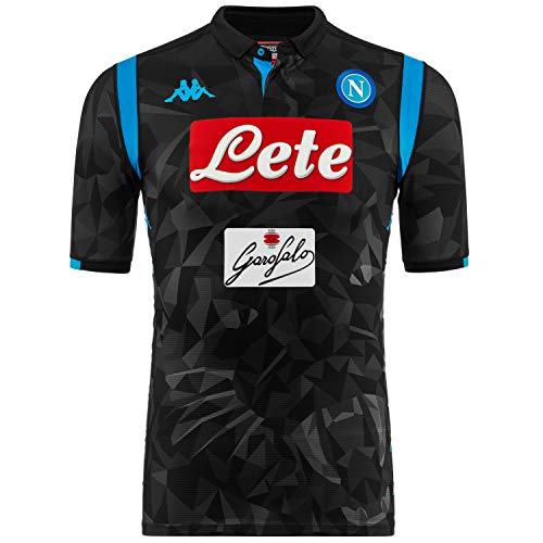 SSC Napoli Camiseta de juego visitante negro fantasía, negro, xxl