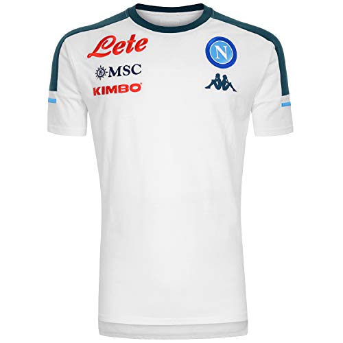 SSC NAPOLI Camiseta de Representanza 2020/21 Staff de Representanza 2020/21 Staff Unisex – Adulto, Unisex Adulto, 31122PWCNAA13, Blanco y Verde, XX-Large