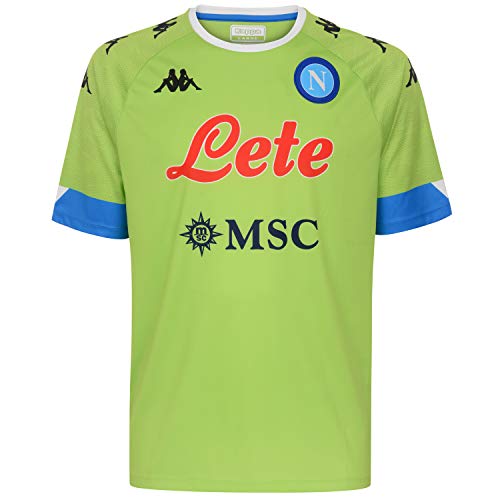 SSC NAPOLI Camiseta réplica Portero Away 2020/21, Camiseta réplica Portero Away 2020/21, Unisex – Adulto, Unisex Adulto, 31129PWCNAA06, Verde Lima – Azul, XX-Large