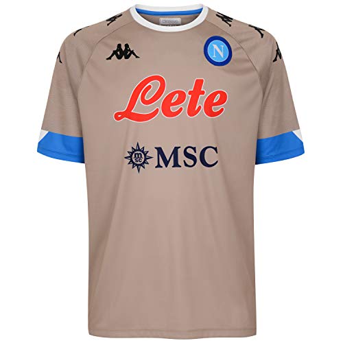 SSC NAPOLI Camiseta réplica Portero Home 2020/21, Camiseta réplica Portero Home 2020/21, Unisex – Adulto, Unisex Adulto, Camiseta réplica Portiere Home 2020/21, 31129NWCNAA05, Beige y Azul, L