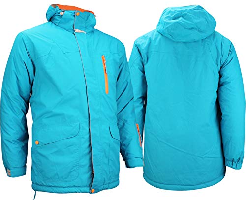 Starling - Cazadora de esquí y Snowboard para Hombre, otoño/Invierno, Hombre, Color Azul - Aqua Grau Orange, tamaño S