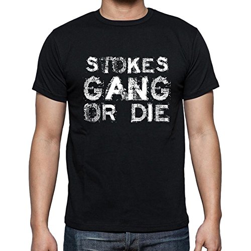 Stokes Family Gang, Camiseta para Las Hombres, Manga Corta, Cuello Redondo, Negro