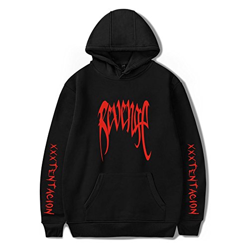 Sudaderas con Capucha Hombre Xxxtentacion R.I.P Pullover Sudaderas De Tendencia Hoodie Sweatshirt de Mangas Largas Bolsillos Unisex