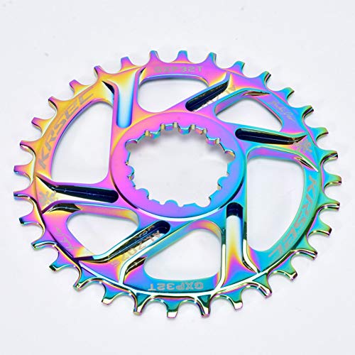 SWEETQT / Compatible Nuevo Mountain Bike Gxp Chainwheel 32T / 34T / 36T / 38T Crown Bicycle Chainring para Sram 11 / 12S Nx XX XO Gx Gxp11 Bandeja De Disco Único