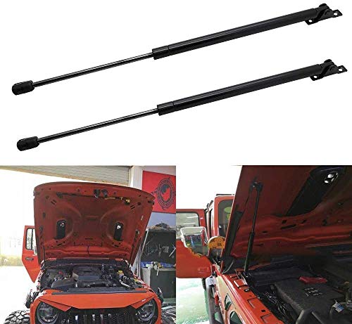 Tapa del motor hidráulico vara for Jeep Wrangler, acero inoxidable pesado neumático de gas muelles delanteros Bonnet Gas Struts ayuda de la elevación muelle del amortiguador hidráulico de Rod Bar Prot