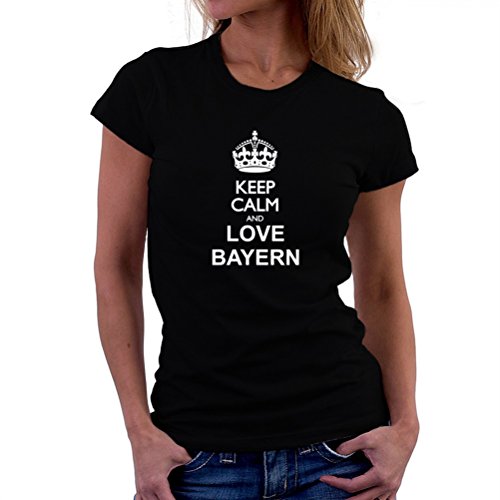 Teeburon Keep Calm and Love Bayern Camiseta Mujer