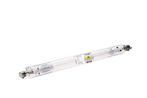 TEN-HIGH Tubo láser CO2 de vidrio Grabado laser CO2 Cortador de cristal con recubrimiento, Para Láser Máquina DIY Potencia más fuerte Extremos metales, Diá 50mm L700mm 40W