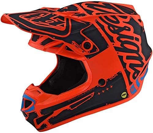 Troy Lee Designs 111008704 - Casco de Moto Se4 Polyacrilite Factory de policarbonato con calota Exterior de Eps