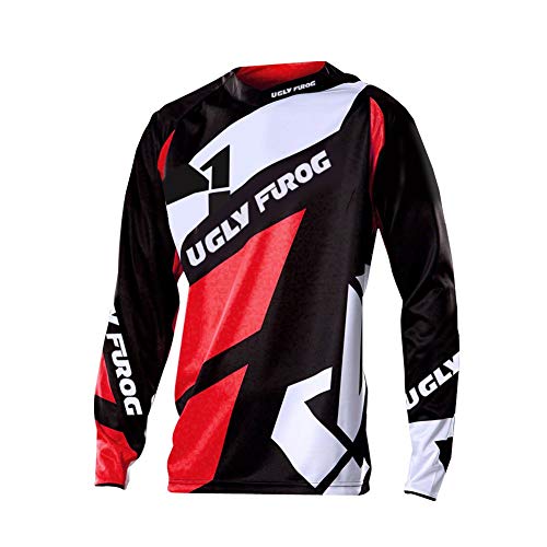 Uglyfrog Downhill Ropa Camiseta de Bicicleta Moto Motocross MTB Jersey Ciclismo Manga Larga Deporte al Aire Libre para Entrenamiento SJFH02