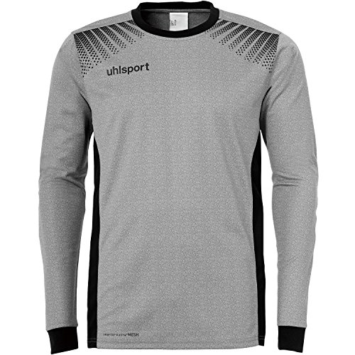 uhlsport Goal Camiseta de Portero de Manga Larga, Hombre, Gris Oscuro Mezcla/Negro, 128