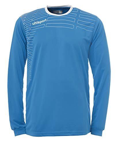 uhlsport Match Team Kit para Niño Y Adulto/Set Shorts/Jersey Y Pantalón/Camiseta De Fútbol/Manga Larga, Cyan/Blanco, XXXS, Unisex niños