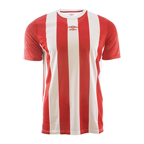 UMBRO Brave Jersey Camiseta De Fútbol, Hombre, Rojo y Blanco, M