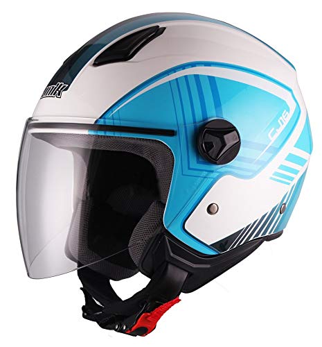 Unik - Casco verano Jet CJ-16 Same Blanco/Azul (M)