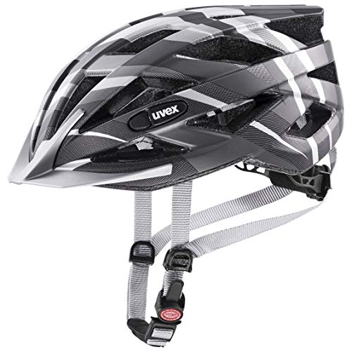 uvex Air Wing CC Casco de Bicicleta, Unisex-Adult, Black-Silver Mat, 56-60 cm