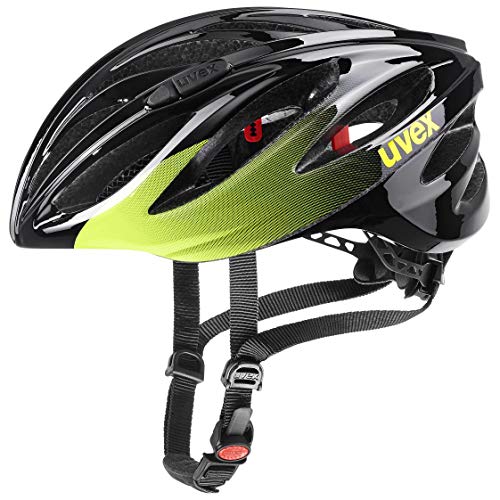 Uvex Boss Race Casco de Bicicleta, Unisex-Adult, Lime-Anthrazit, 52-56 cm