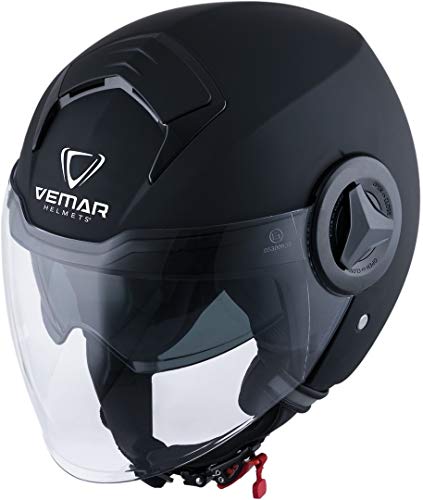 Vemar Breeze Solid - Casco jet negro mate