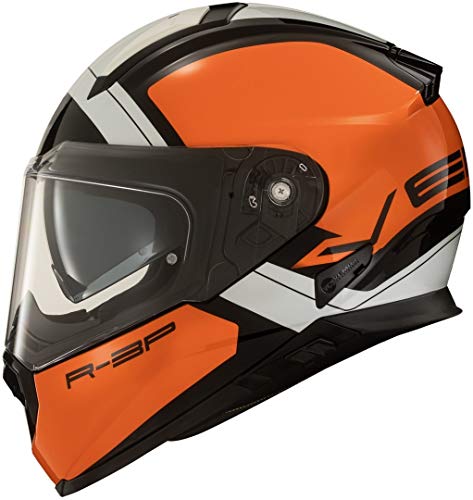 Vemar Casco de moto Zephir Mars 2019 en color naranja y blanco metálico