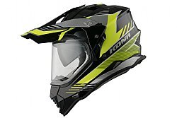 Vemar Casco Enduro Mx Kona Explorer Negro-Fluorescent Amarillo (M, Amarillo)