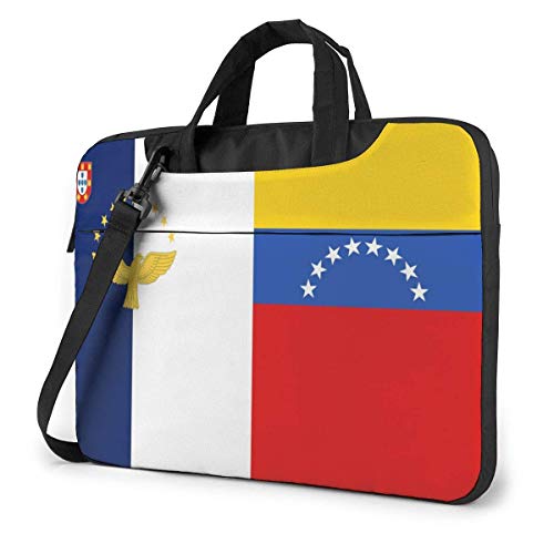 Venezuela Azores Flag Funny Laptop Case Laptop Shoulder Messenger Bag Sleeve para 15.6 Pulgadas