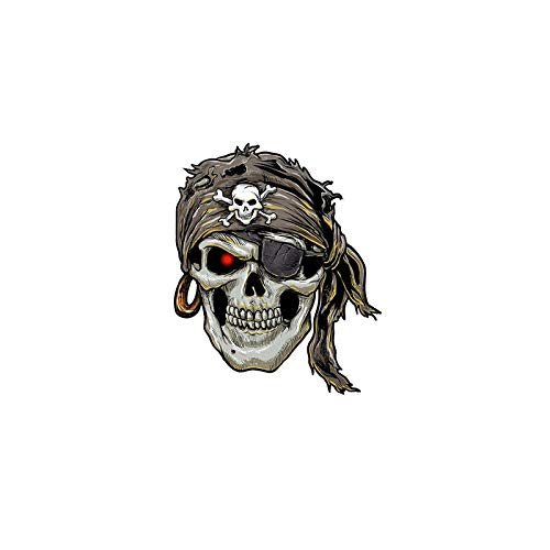 Vinilo Pegatina Adhesivo Calavera Pirata Coches, caravanas, Jeep, autocaravanas, Motos, Cascos, portatiles 15 x12 cm de CHPYHOME