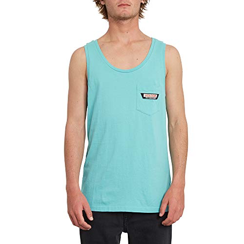 Volcom Trap Ltw TT Camiseta de Tirantes, Hombre, mysto Green, L