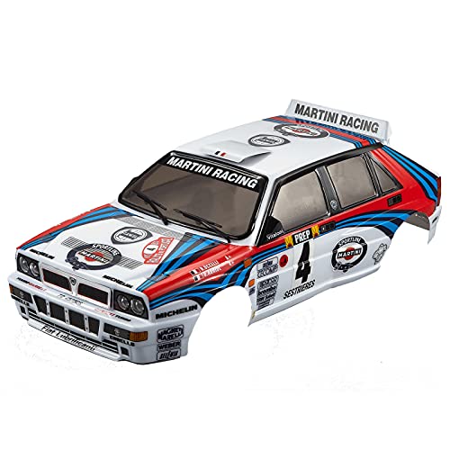 Walmeck 48248 257mm Distancia Entre Ejes 1/10 Touring RC Racing Car Body Shell Kit Compatible con Lancia Delta HF Cuerpo Terminado Integral RC Racing Car Shell para 1/10 Touring RC Car DIY