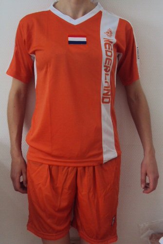 WM 2010 NIEDERLANDE - Juego de trícolas para niños (talla 110/116), color naranja