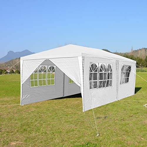 wolketon Carpas de jardín Exterior 3x6 m Blanco Impermeable Gazebo Protección UV Carpa Jardin para Patio Eventos Picnic Boda