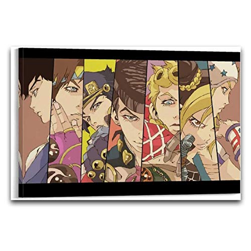 WPQL JoJo Bizarre Adventure Line Up - Póster decorativo (50 x 75 cm)