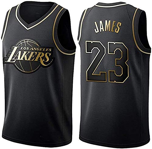 WSUN Camiseta De La NBA De Baloncesto para Hombre - Camisetas De Los Lakers NBA 23# Lebron James - Camiseta Deportiva De Baloncesto Sin Mangas Transpirable De Ocio,B,S(165~170CM/50~65KG)