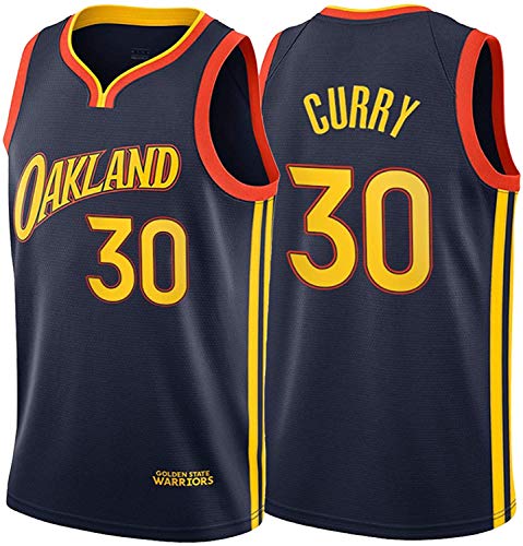 WSWZ Camiseta De Baloncesto NBA - Stephen Curry Camisetas De Hombre NBA 30# Golden State Warriors - Unisex Cómodo Camiseta Sin Mangas Deportiva De Baloncesto,L(175~180CM/75~85KG)